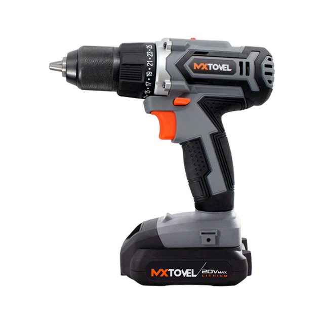 Perceuse sans fil électrique portative rechargeable à diverses vitesses 20V avec lumière LED